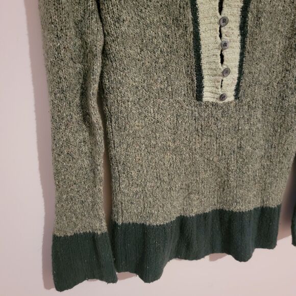 Bke Sweater Womens Size Medium M Green Chunky Knit Fairy Grunge Nature Boho - Picture 5 of 9